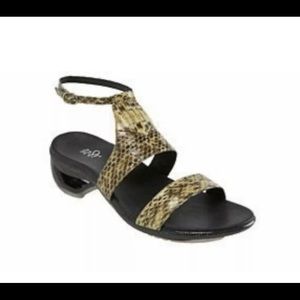 Asgi Sexy & Comfort Strappy Snakeskin  Sandals